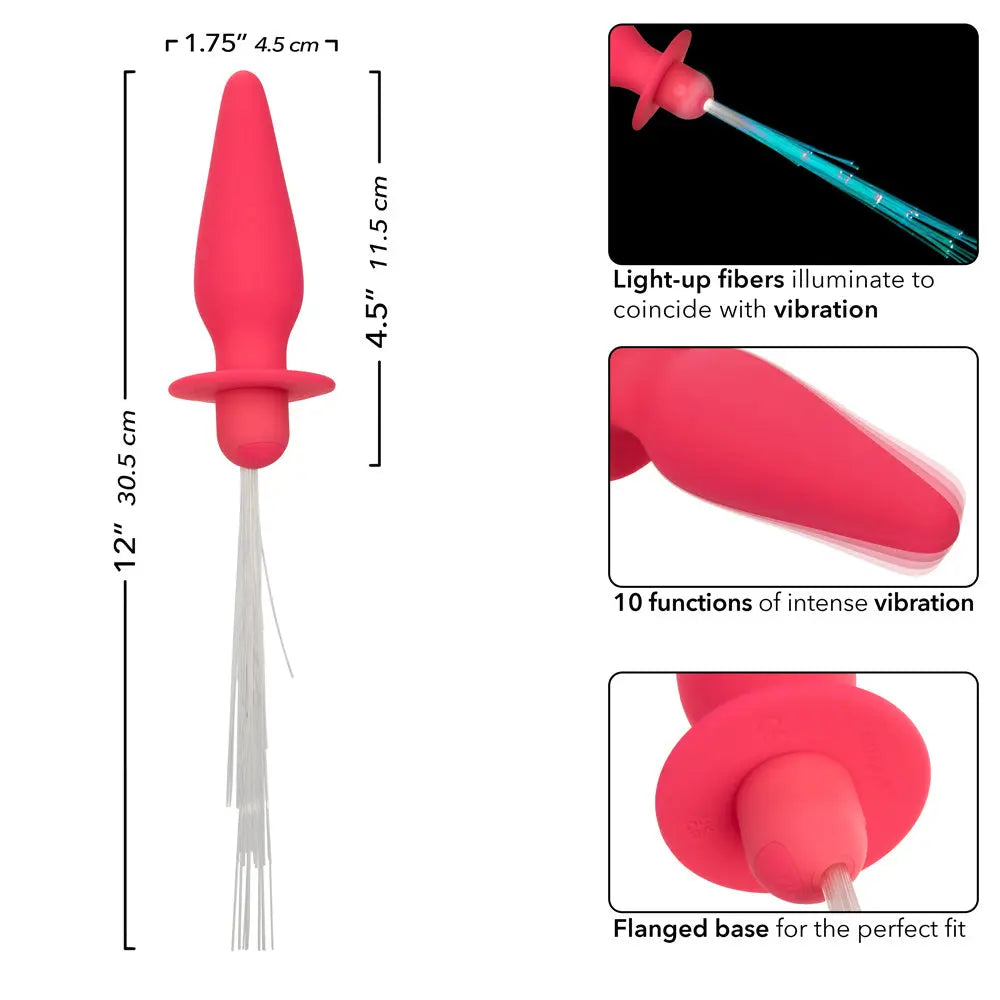 Southern Lights - Vibrating Light Up Anal Probe - Pink – body-safe materials | Fu'Cha Exotics