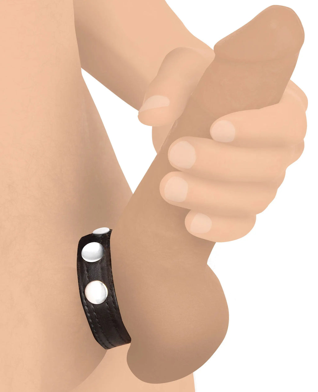 Cock Gear Leather Speed Snap Cock Ring - Black – genuine leather adjustable intensity | Fu'Cha Exotics