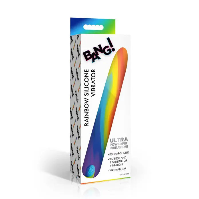 Rainbow Silicone Vibrator – body-safe silicone 3 vibration modes | Fu'Cha Exotics
