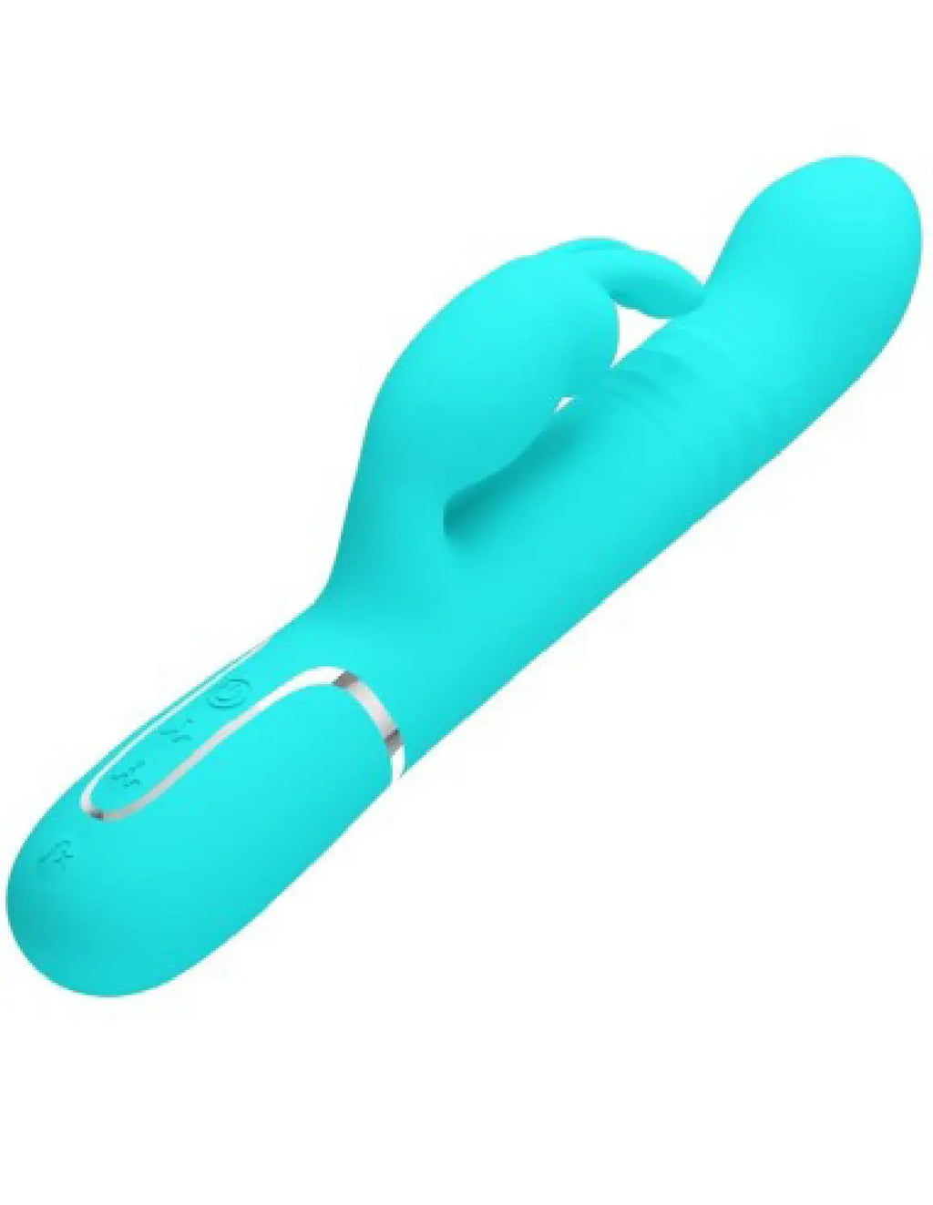 Coale Rabbit Vibrator Pearls - Turquoise – body-safe silicone 7 vibration modes | Fu'Cha Exotics