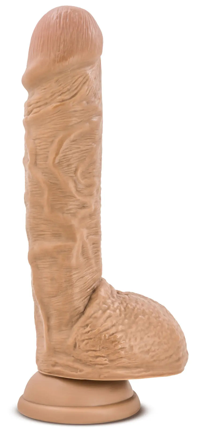 Au Naturel - Big Billy - 9 Inch Dildo - Mocha – body-safe materials suction stimulation | Fu'Cha Exotics