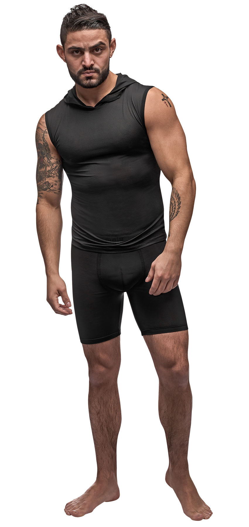 Black Nite Hoodie Tank -  Small - Black