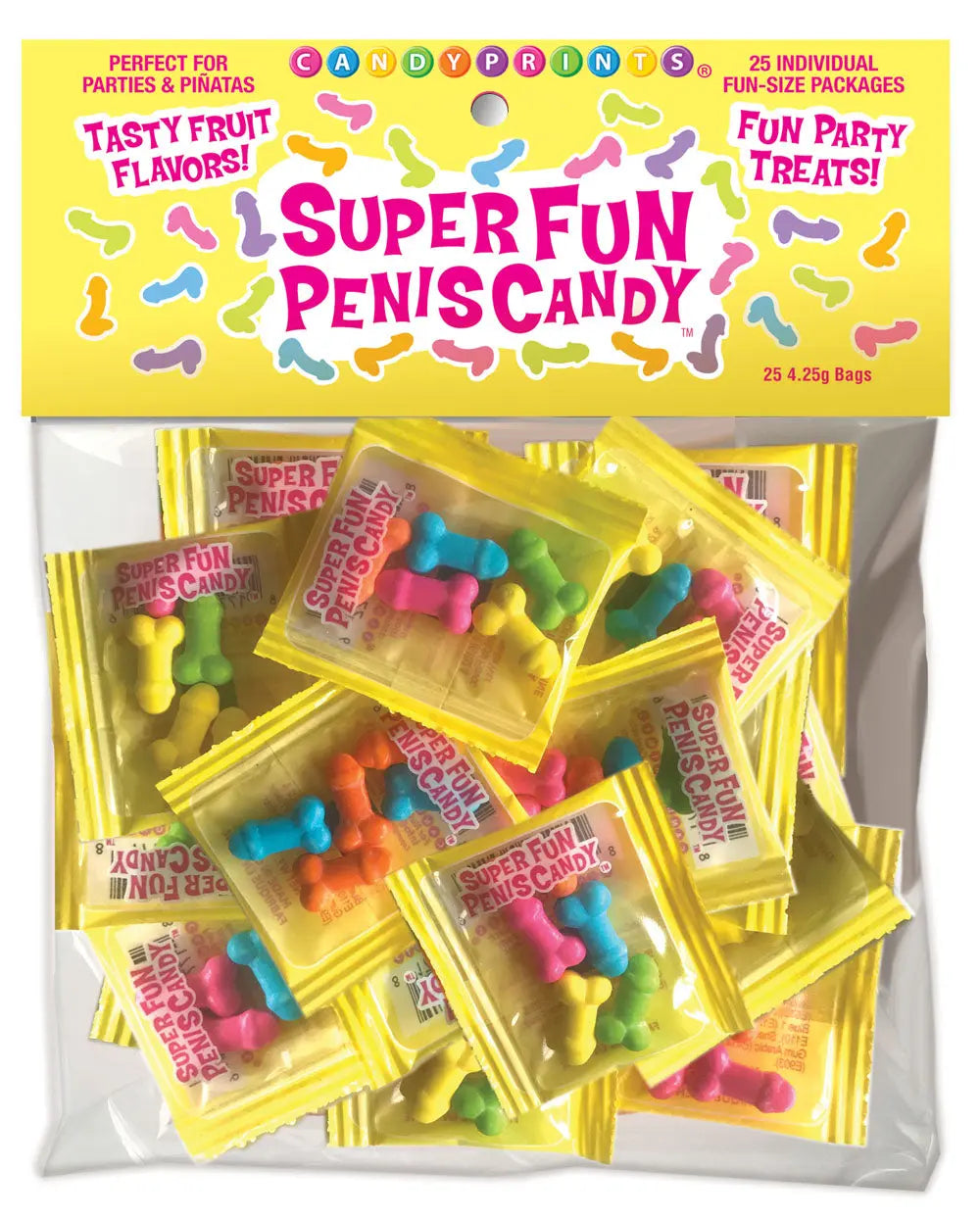 Super Fun Penis Candy 25 Individual Fun-Size Packages – body-safe materials | Fu'Cha Exotics