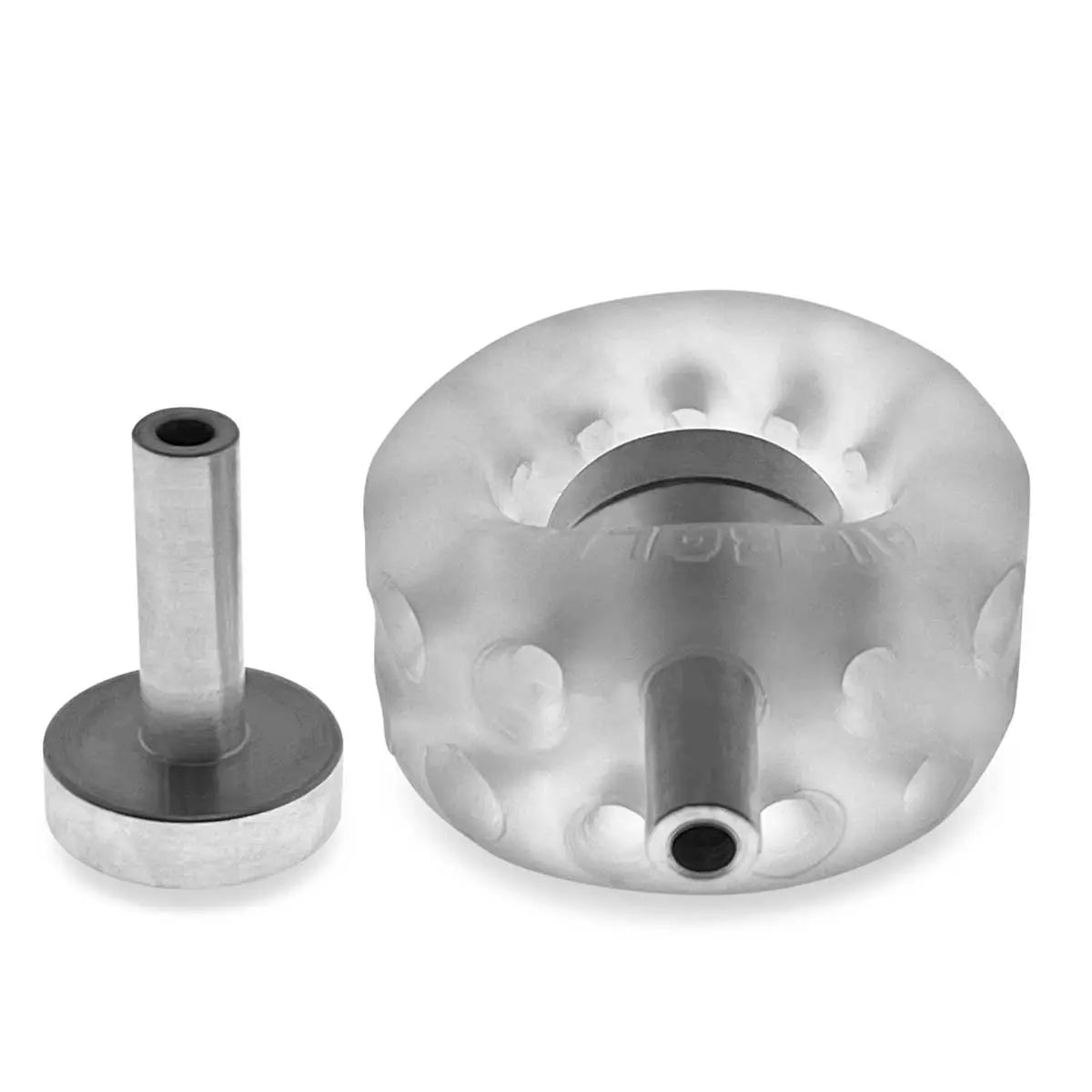 Airballs Electro Air-Lite Ballstretcher With Two 4mm Electro Contact - Clear Ice – body-safe materials | Fu'Cha Exotics