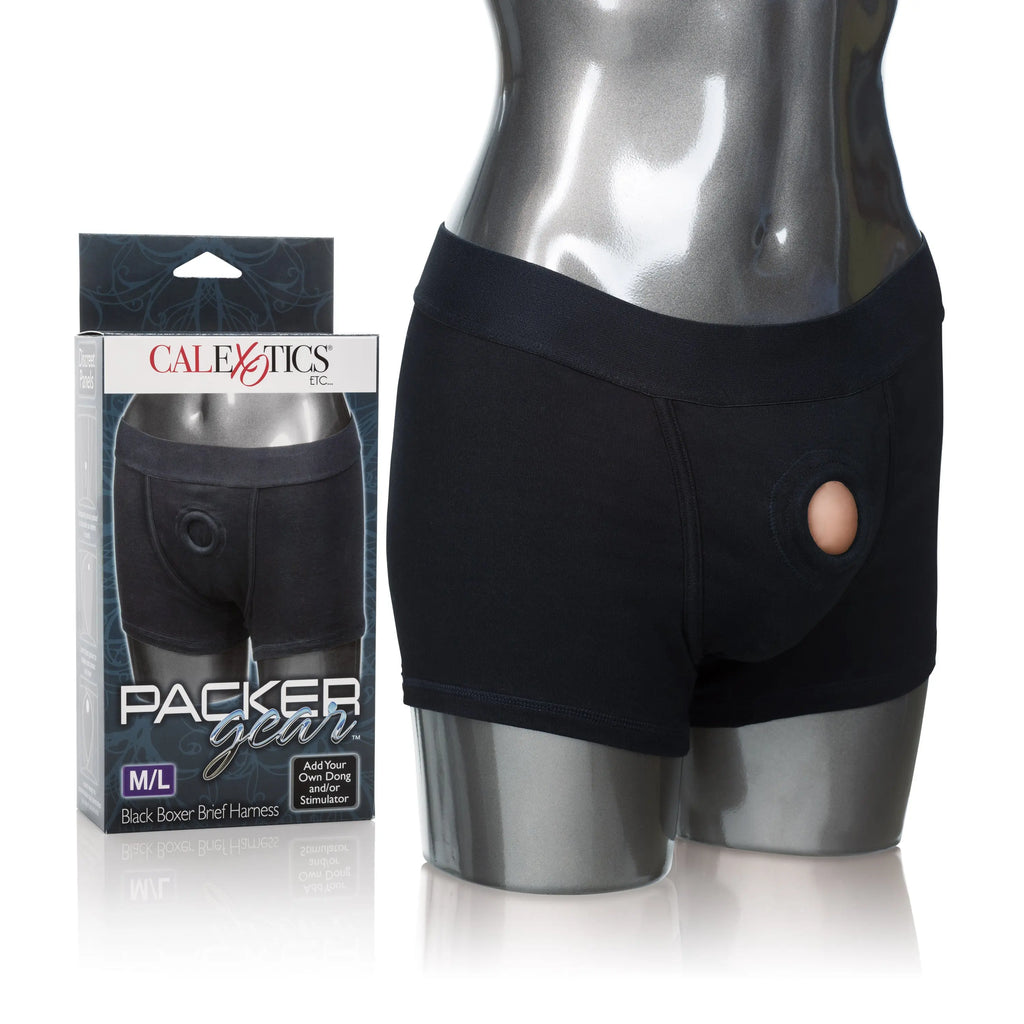 Packer Gear Boxer Brief Harness - Medium/large - Black – body-safe materials | Fu'Cha Exotics
