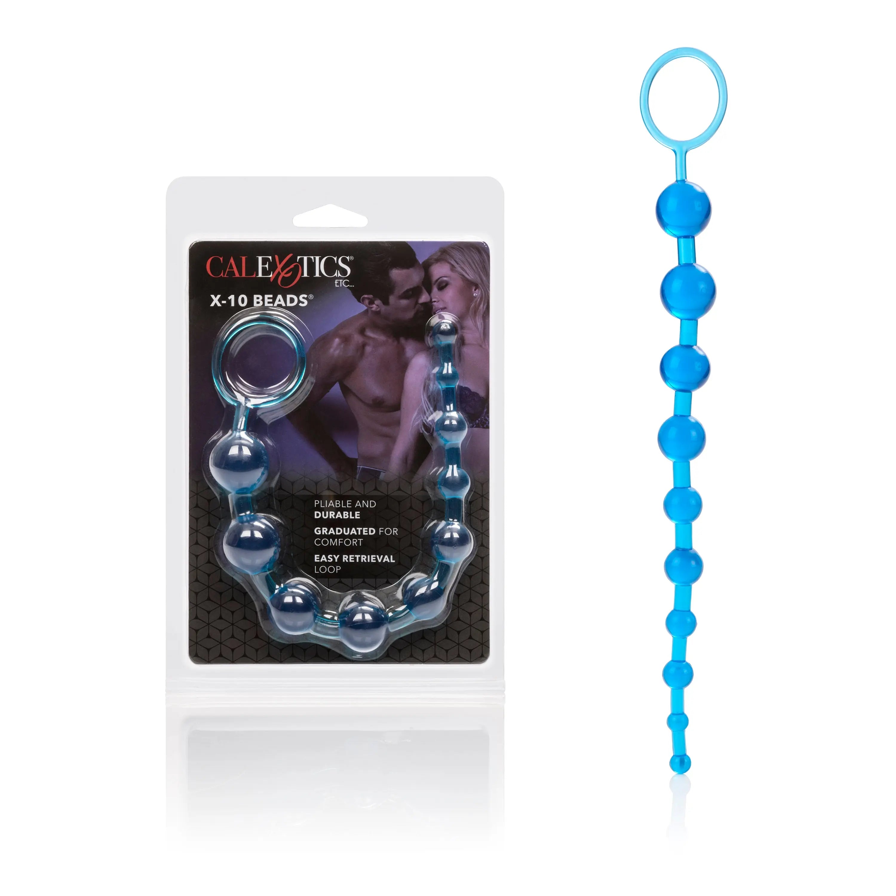Blue X-10 bead set with loop handle