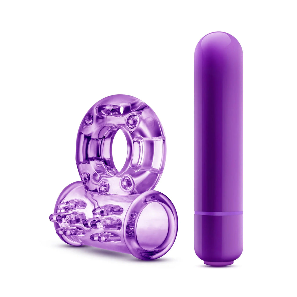 Play With Me - Couples Play - Vibrating Cock Ring - Purple – body-safe materials | Fu'Cha Exotics