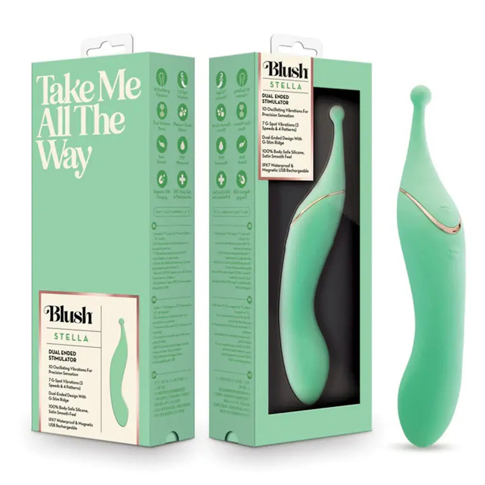 Blush Collection - Stella - Green – body-safe silicone 7 vibration modes | Fu'Cha Exotics