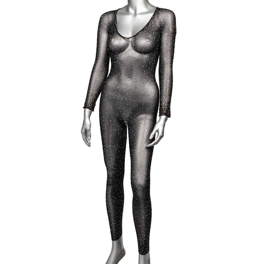 Radiance Crotchless Full Body Suit - One Size - Black – body-safe materials | Fu'Cha Exotics