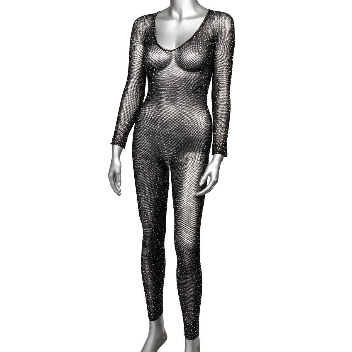 Radiance Crotchless Full Body Suit - One Size - Black – body-safe materials | Fu'Cha Exotics