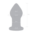 Gray butt plug with tapered tip and rounded base