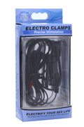 Electrosex electro clamps kit in clear blister pack with black leads and clips