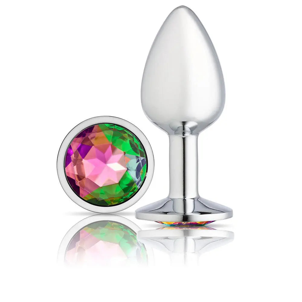 Cloud 9 Novelties Gems Silver Chromed Anal Plug - Small – body-safe materials | Fu'Cha Exotics