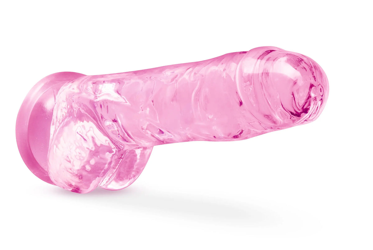 Naturally Yours - 8 Inch Crystalline Dildo - Rose – body-safe materials | Fu'Cha Exotics