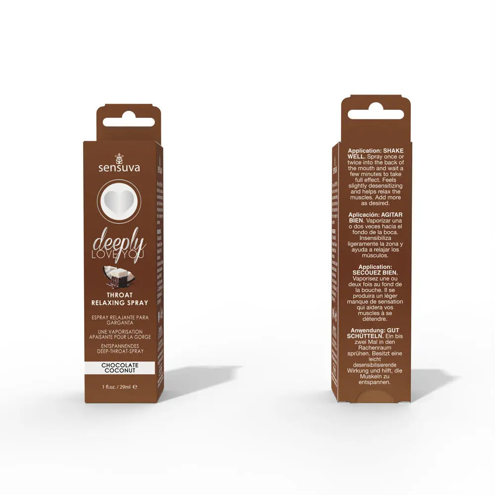 Deeply Love You Throat Relaxing Spray - Chocolate Coconut - 1 Fl. Oz. – body-safe materials | Fu'Cha Exotics