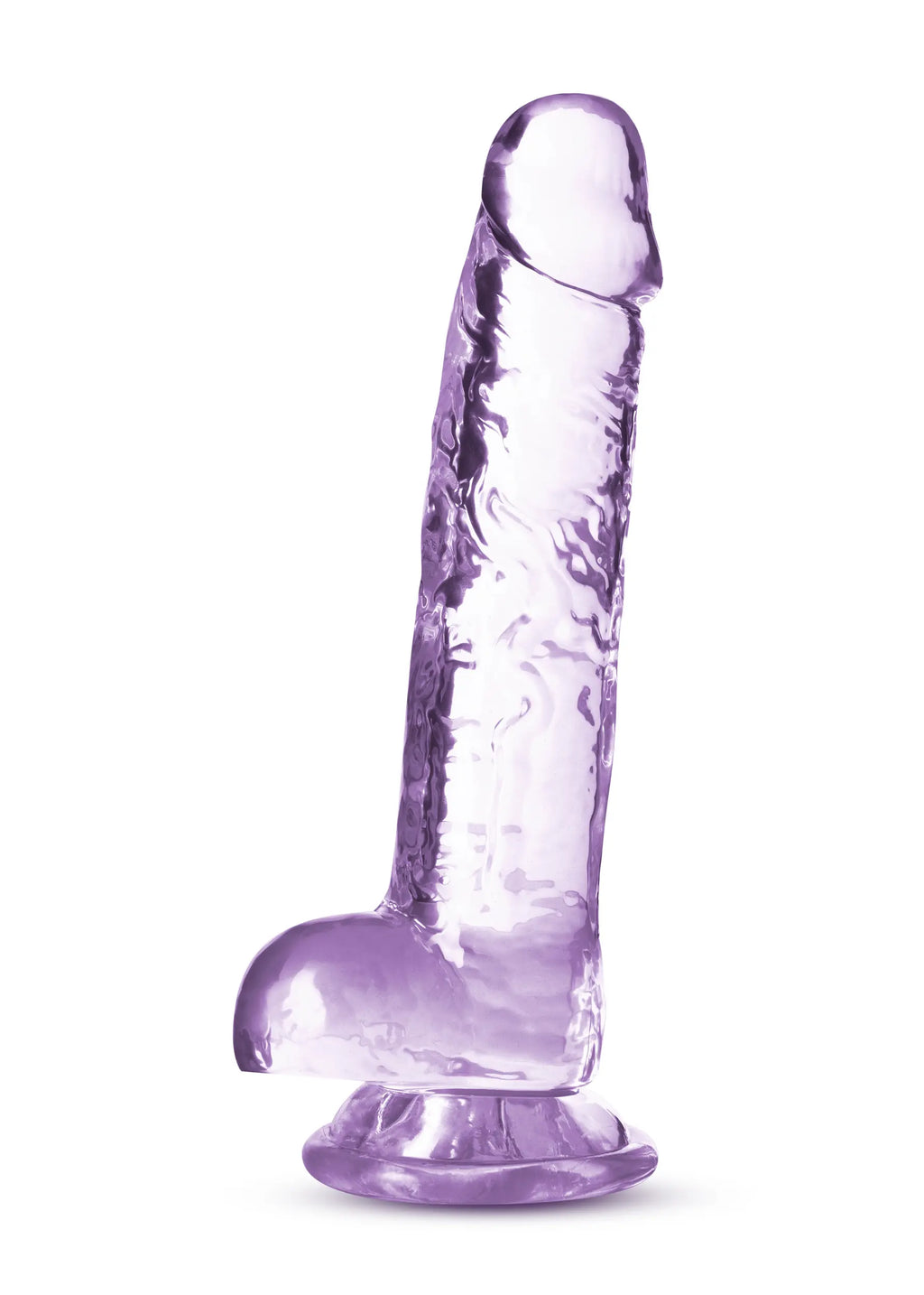 Naturally Yours - 7 Inch Crystalline Dildo - Amethhyst – body-safe materials suction stimulation | Fu'Cha Exotics