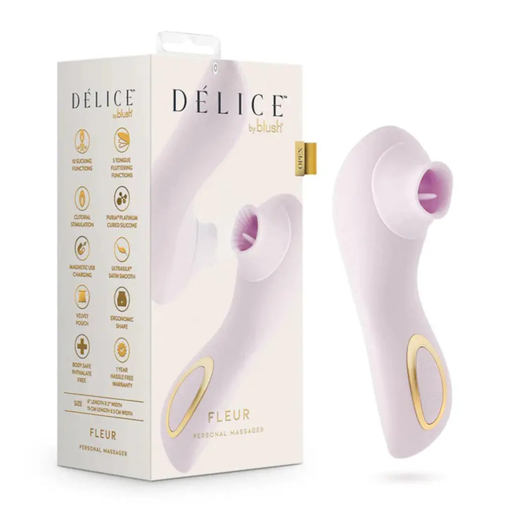 Delice Fleur Air Pulsing Vibe - Barely Purple – body-safe silicone USB-rechargeable | Fu'Cha Exotics