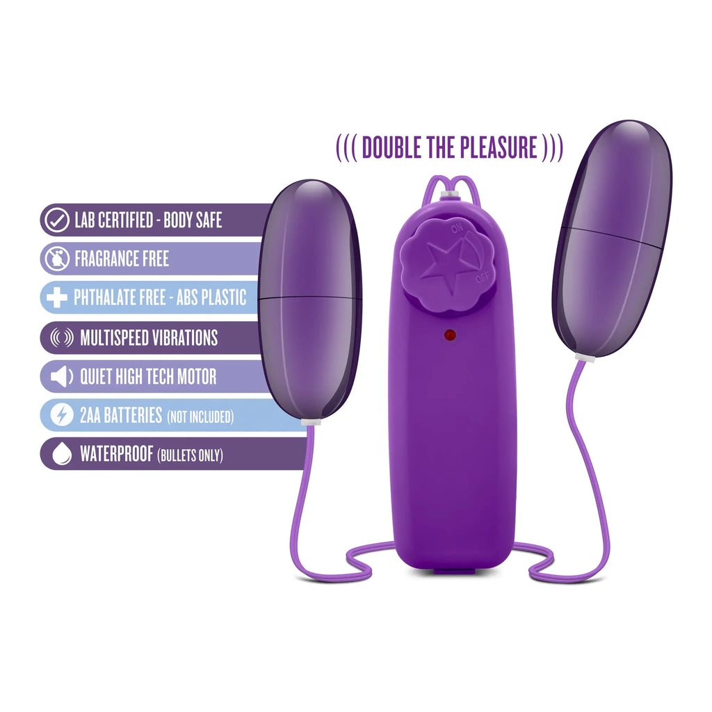 B Yours Double Pop Eggs - Plum – body-safe materials | Fu'Cha Exotics