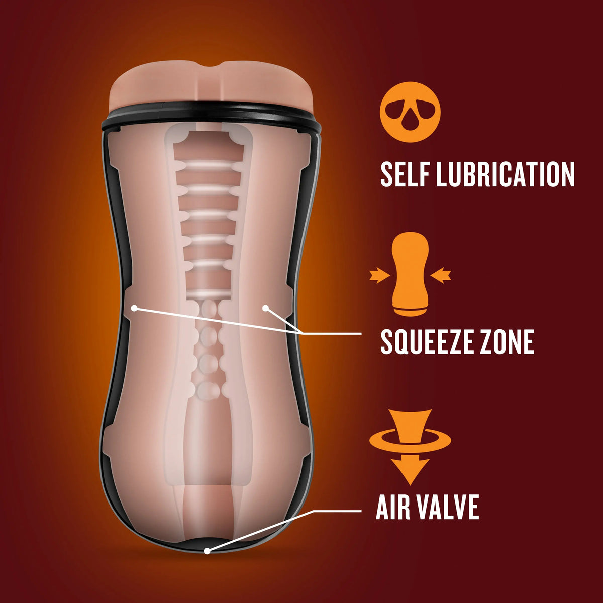 Coverboy - Cowboy - Self Lubricating Stroker - Beige – body-safe materials | Fu'Cha Exotics