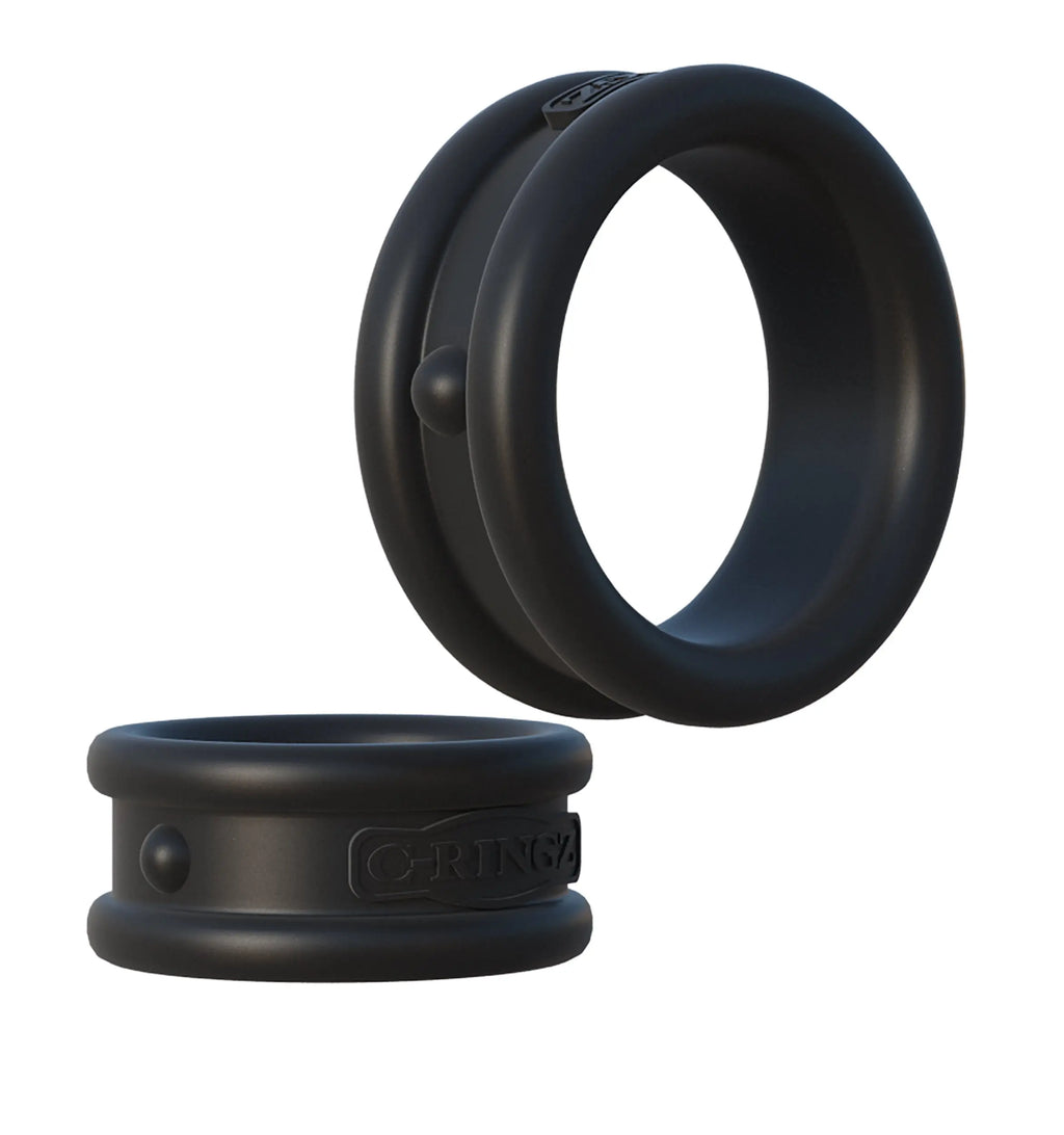 Fantasy C-Ringz Max Width Silicone Rings - Black – body-safe silicone | Fu'Cha Exotics