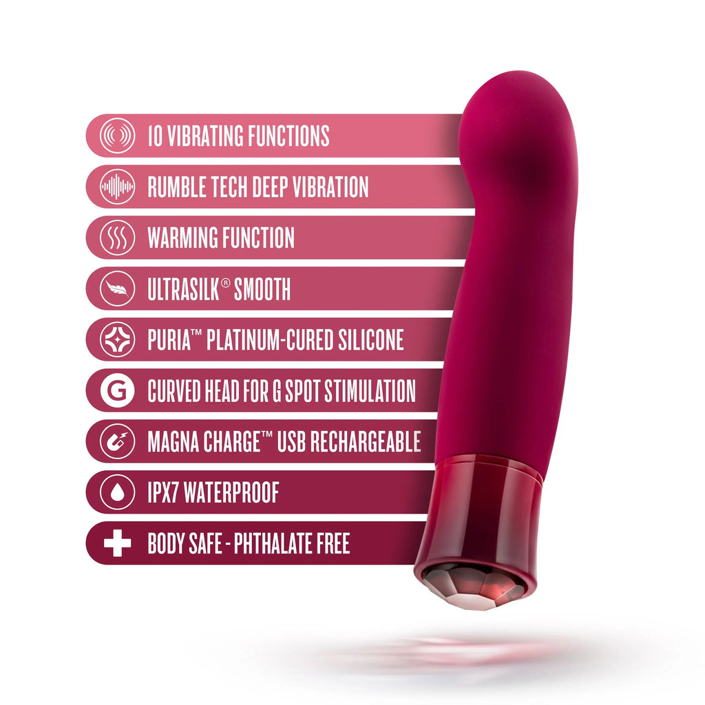 Oh My Gem - Classy - Garnet - Fuchsia – body-safe silicone fully waterproof | Fu'Cha Exotics