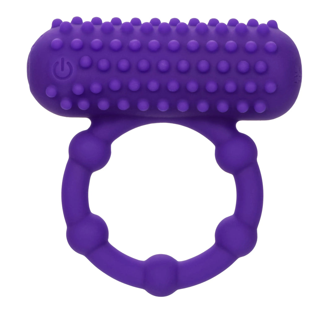 Silicone Rechargeable 5 Bead Maximus Ring - Purple – body-safe materials | Fu'Cha Exotics