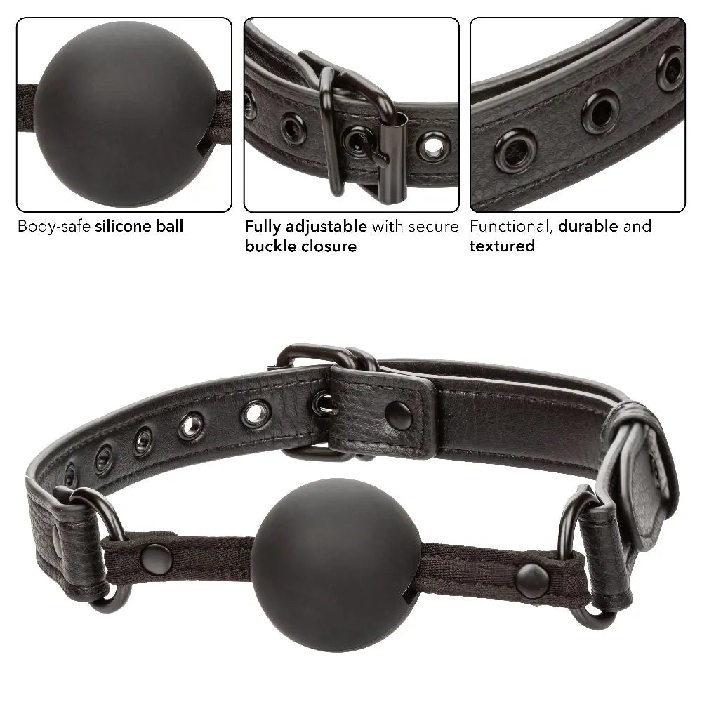 Nocturnal Collection Ball Gag - Black – body-safe materials | Fu'Cha Exotics