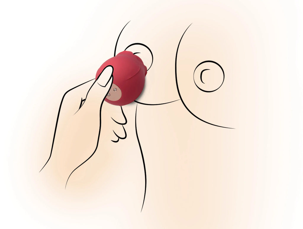 Inmi - Bloomgasm Wild Rose Silicone Suction Stimulator - Red – body-safe silicone USB-rechargeable | Fu'Cha Exotics
