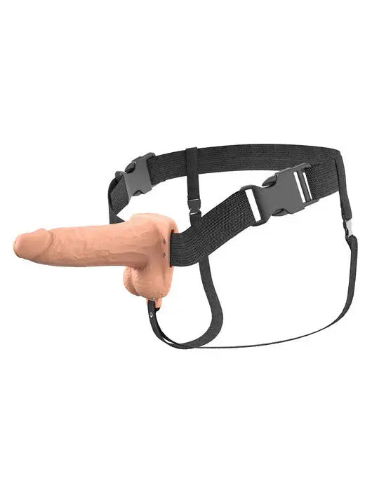 Fantasy X-Tensions Elite 6" Vibrating Hollow Silicone Strap-on - Light – body-safe materials | Fu'Cha Exotics