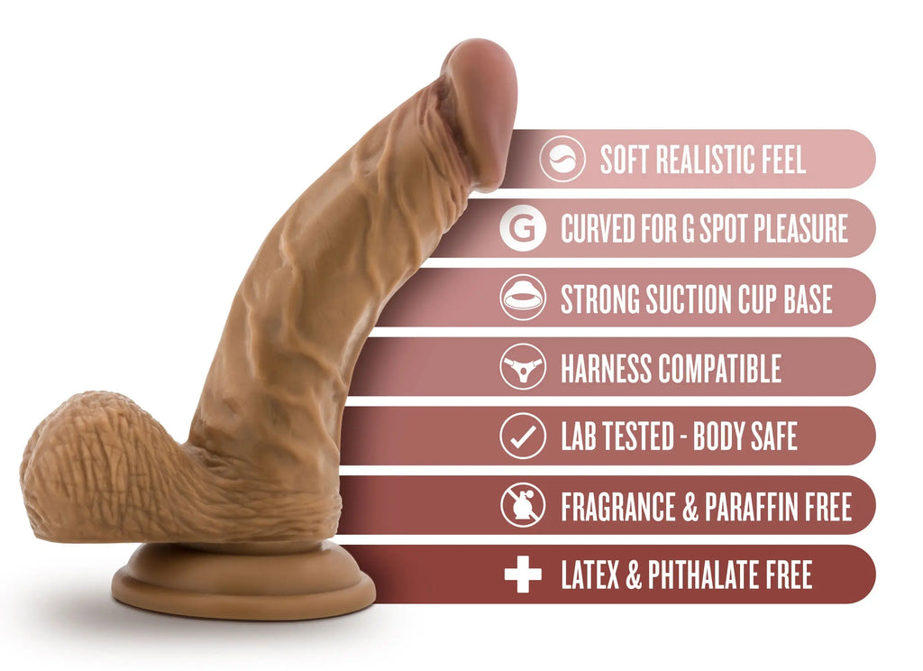 Dr. Skin - Dr. Stephen - 6.5 Inch Dildo With Balls - Tan – body-safe materials suction stimulation | Fu'Cha Exotics
