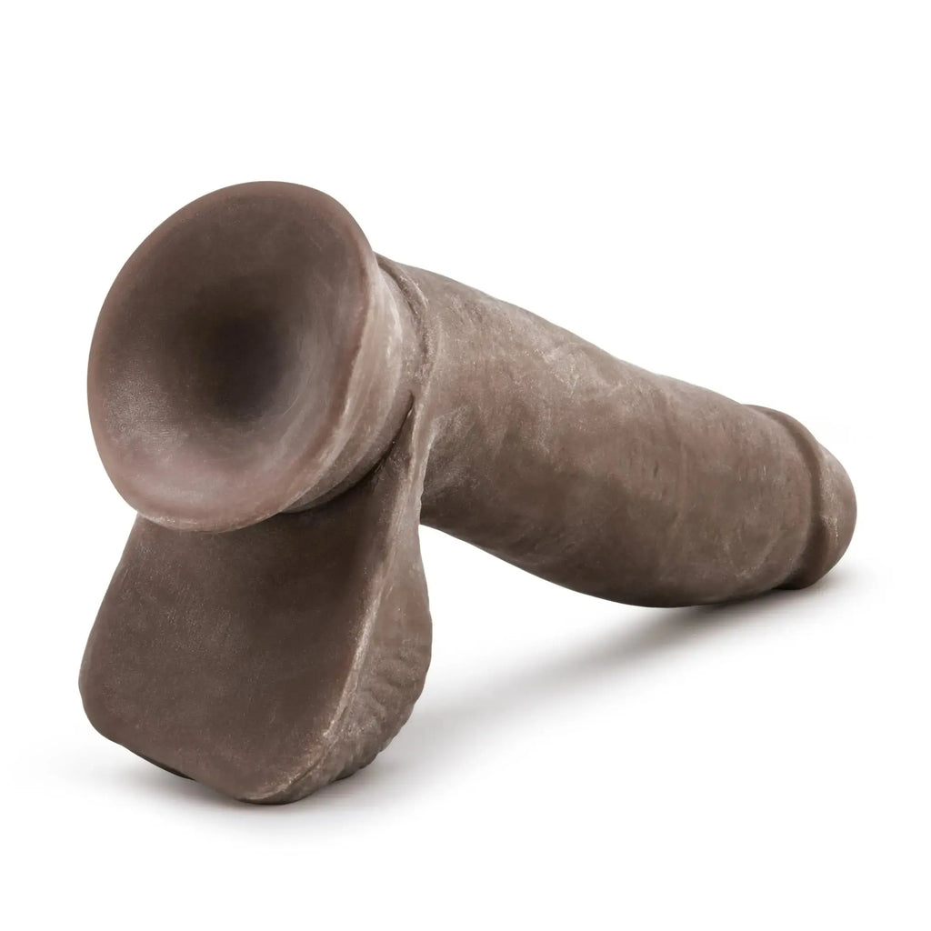 Au Naturel - 7 Inch Sensa Feel Dildo - Chocolate – body-safe materials | Fu'Cha Exotics
