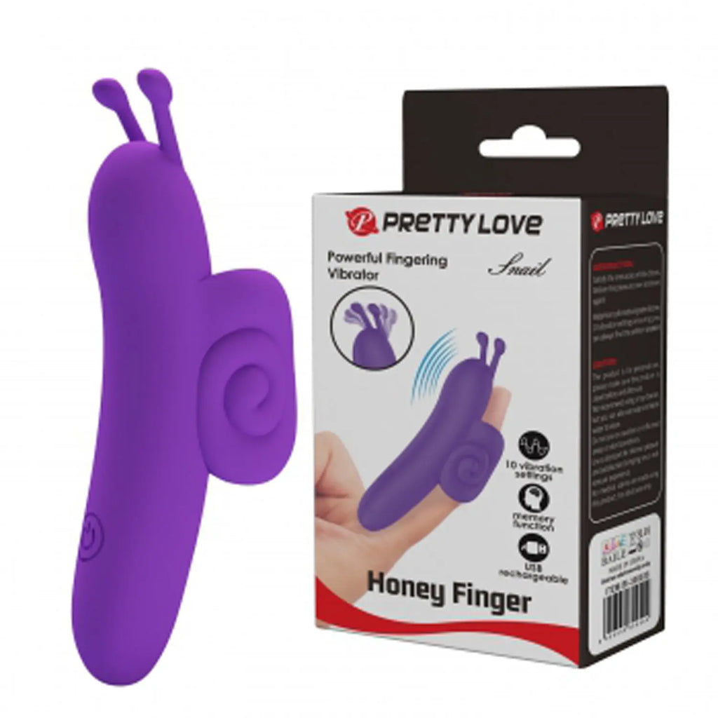 Snail Honey Finger Vibrator - Purple – body-safe materials | Fu'Cha Exotics