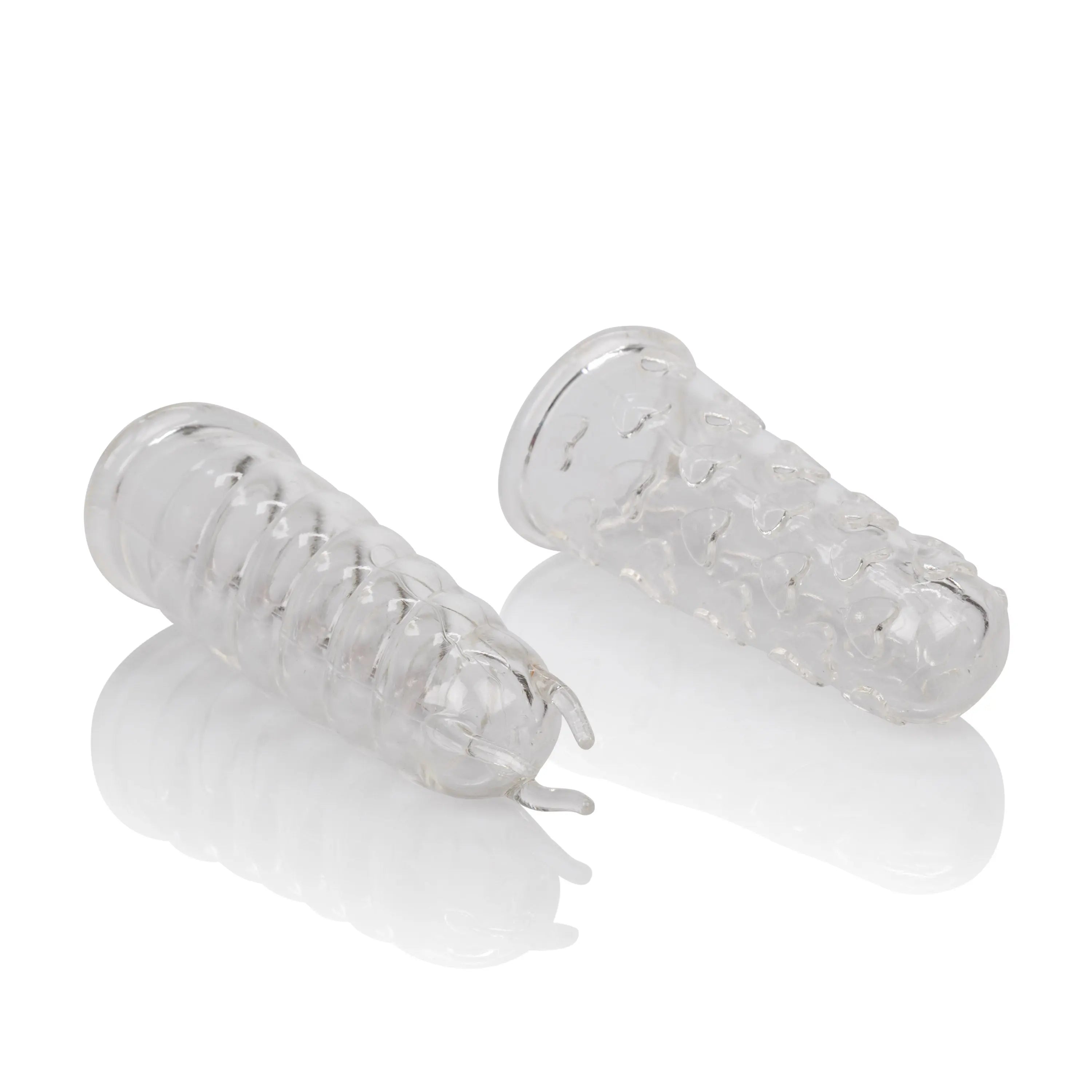 Clear silicone finger teasers, two finger-shaped pieces