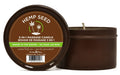 Hemp seed 3-in-1 massage candle tin with Naked in the Woods lid