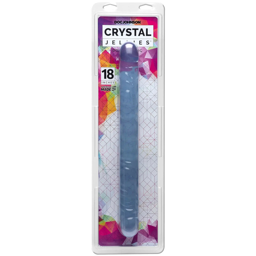 Crystal Jellies 18 Inch Double Dong - Clear – body-safe materials | Fu'Cha Exotics