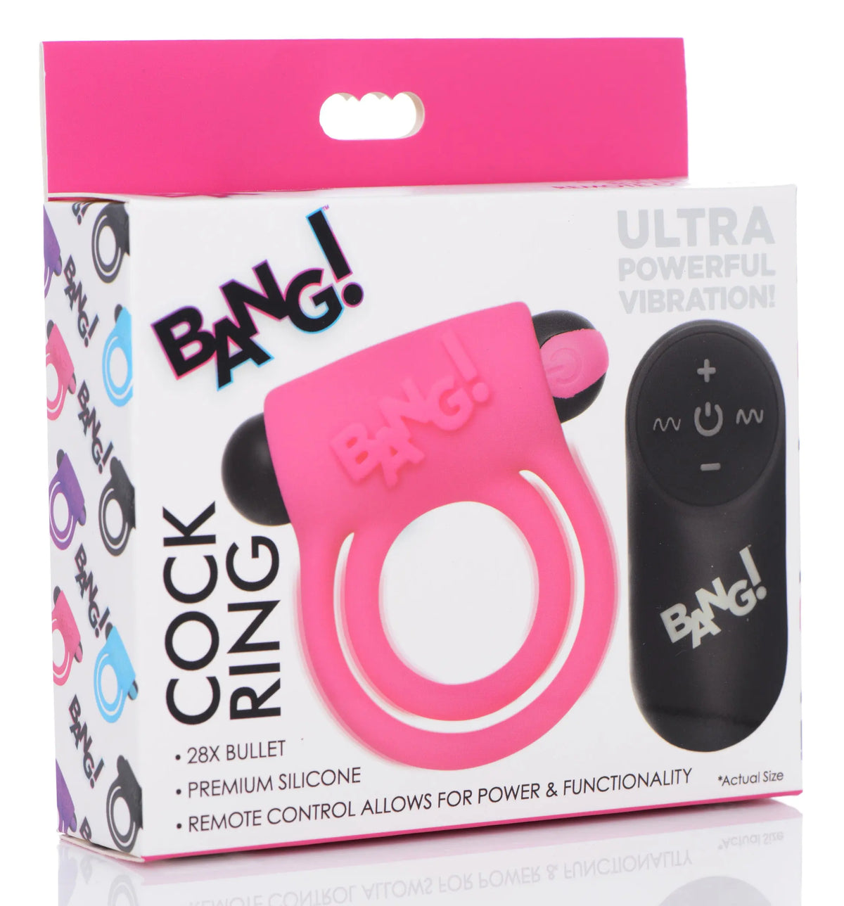 Bang - Silicone Cock Ring and Bullet With Remote Control - Pink – body-safe materials | Fu'Cha Exotics