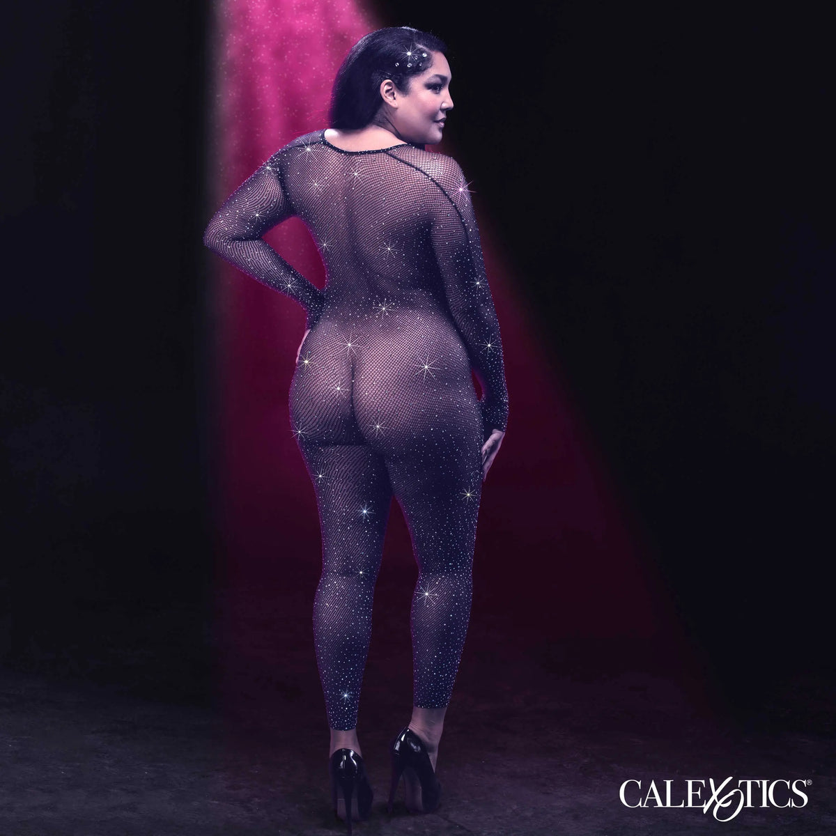 Radiance Crotchless Full Body Suit - Queen - Black – body-safe materials | Fu'Cha Exotics