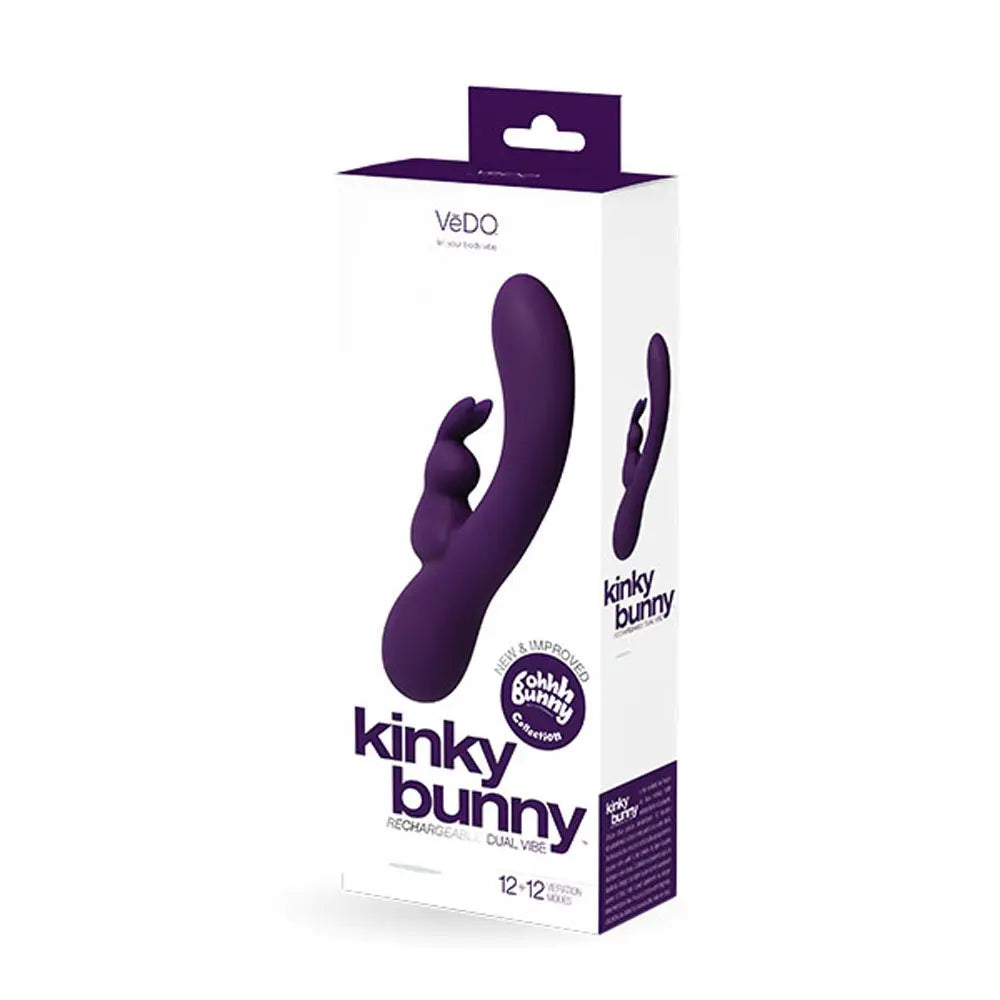 Kinky Bunny Plus Rechargeable Rabbit - Purple – body-safe materials USB-rechargeable | Fu'Cha Exotics
