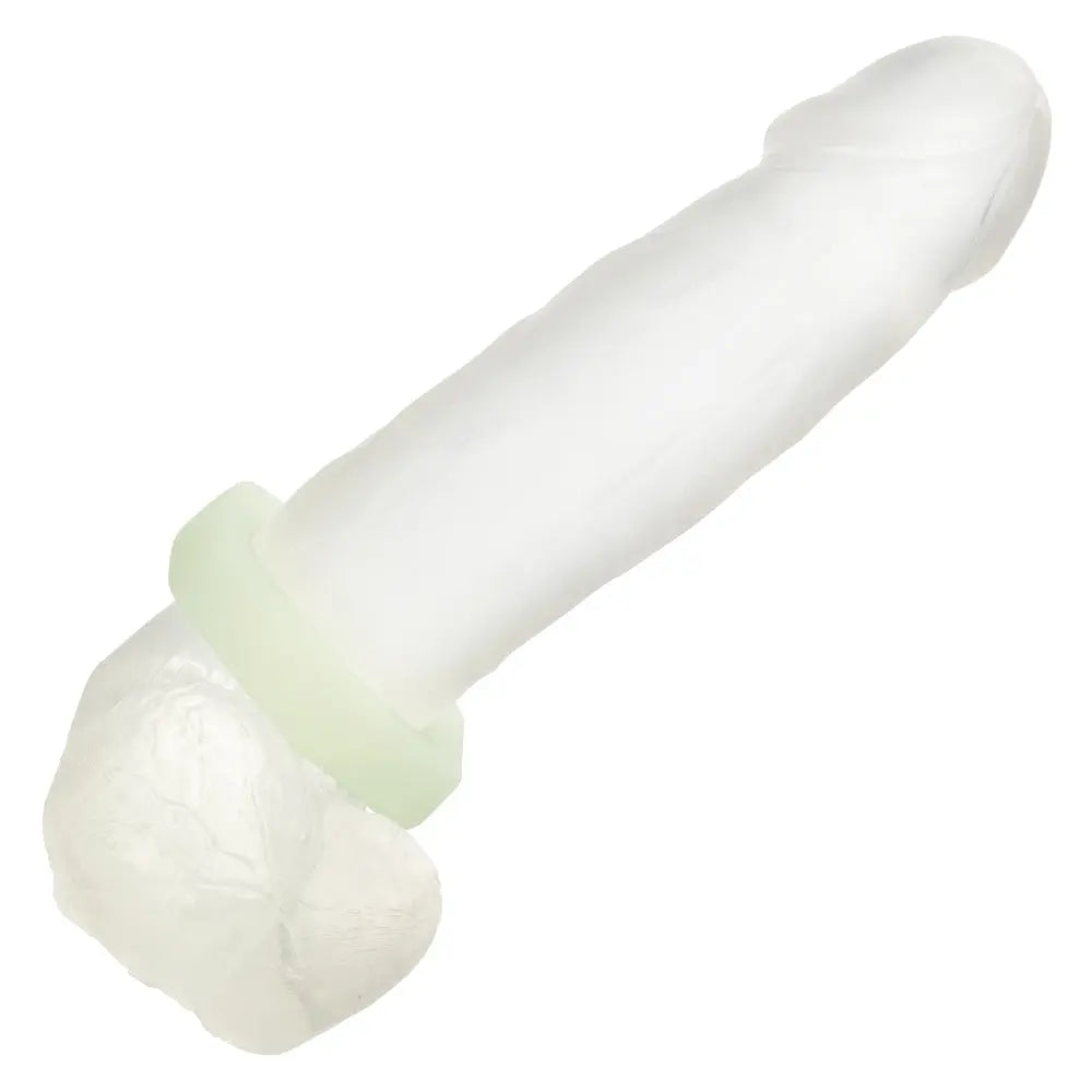 Alpha Glow-in-the-Dark Liquid Silicone Prolong Sexagon Ring - White – body-safe materials | Fu'Cha Exotics