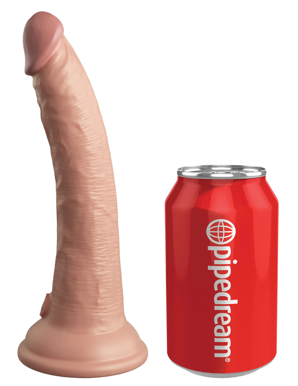King Cock Elite 7 Inch Vibrating Silicone Dual Density Cock With Remote - Light – body-safe silicone 10 vibration modes |...