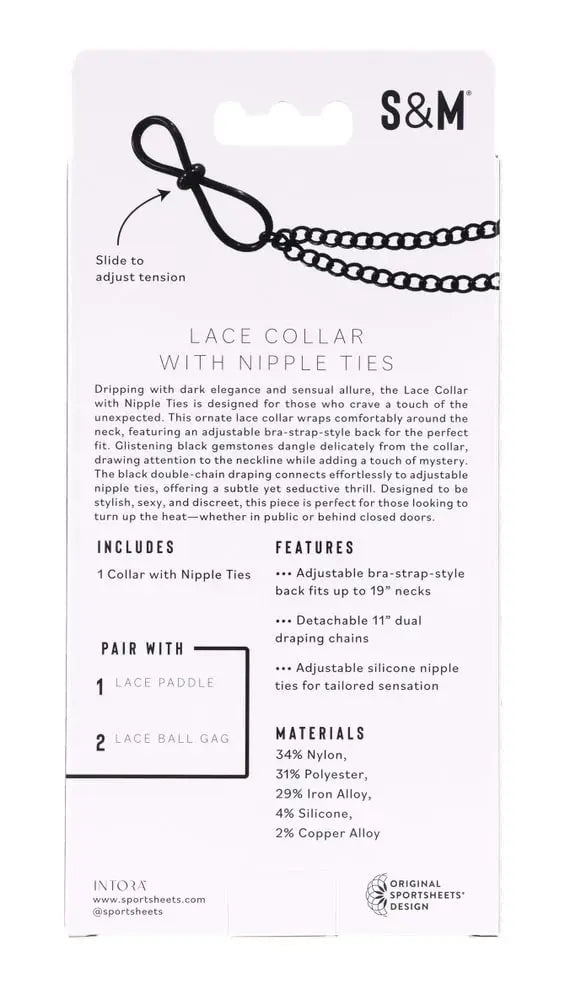 Lace Collar With Nipple Ties – body-safe materials adjustable intensity | Fu'Cha Exotics