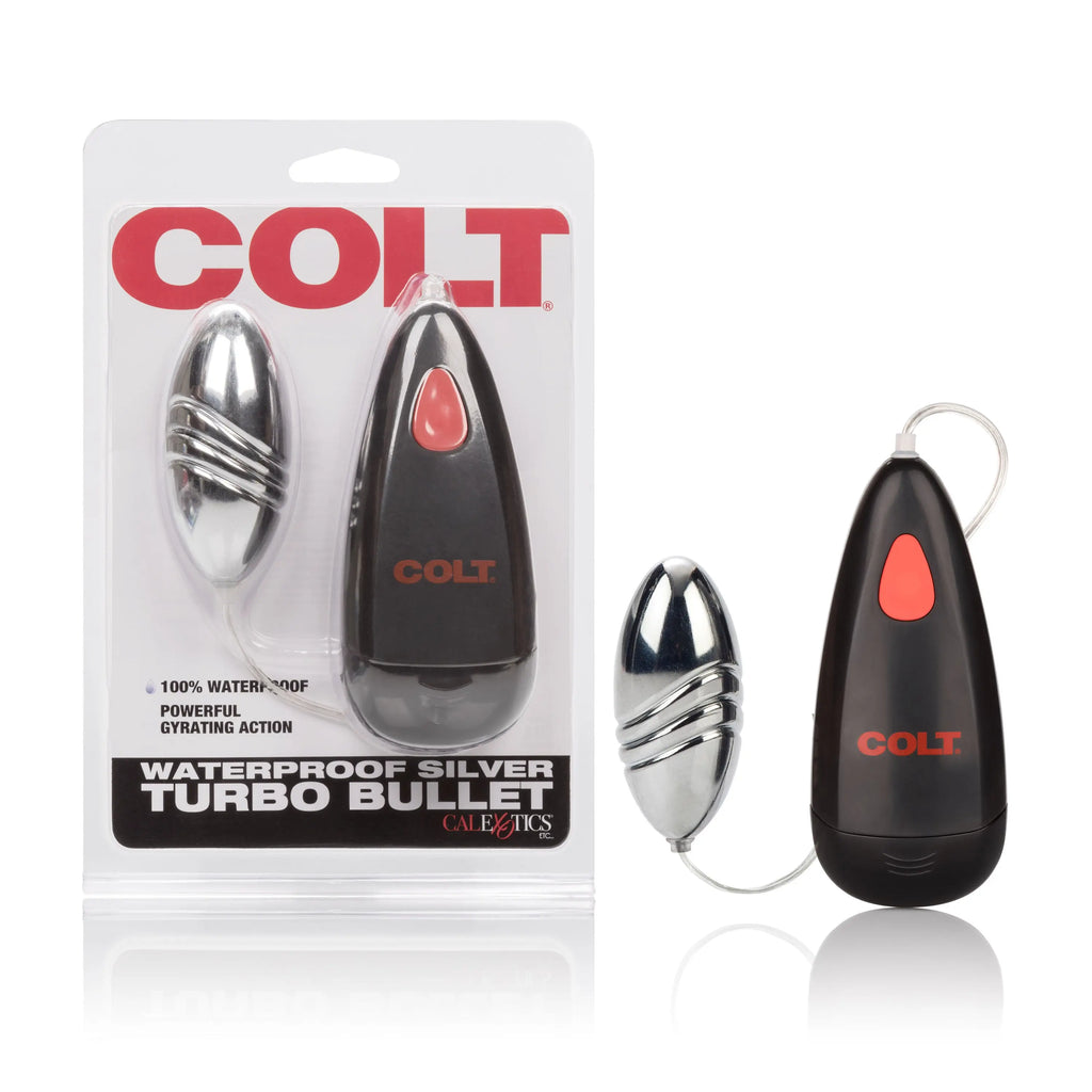 Colt Waterproof Silver Turbo Bullet – body-safe materials 2 vibration modes | Fu'Cha Exotics