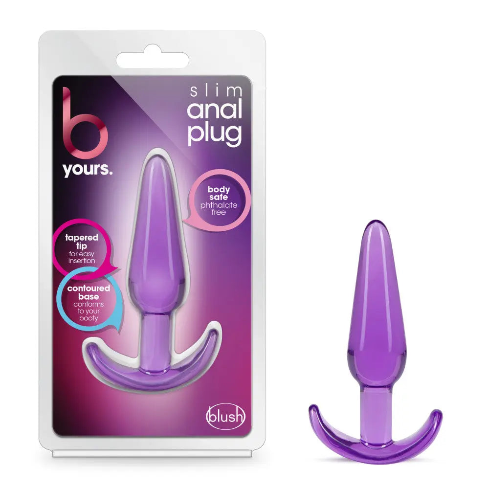 B Yours - Slim Anal Plug - Purple – body-safe materials | Fu'Cha Exotics