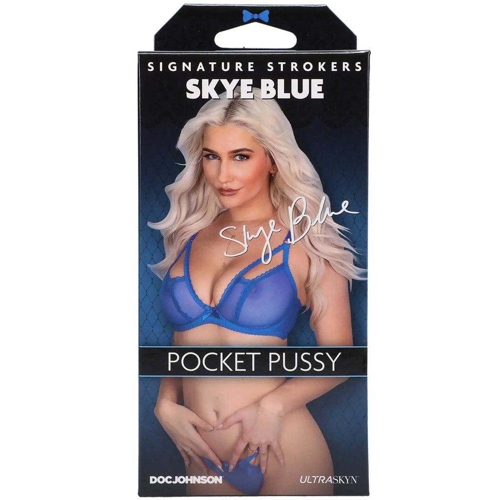 Signature Strokers - Skye Blue - Ultraskyn Pocket Pussy - Vanilla – body-safe TPE | Fu'Cha Exotics