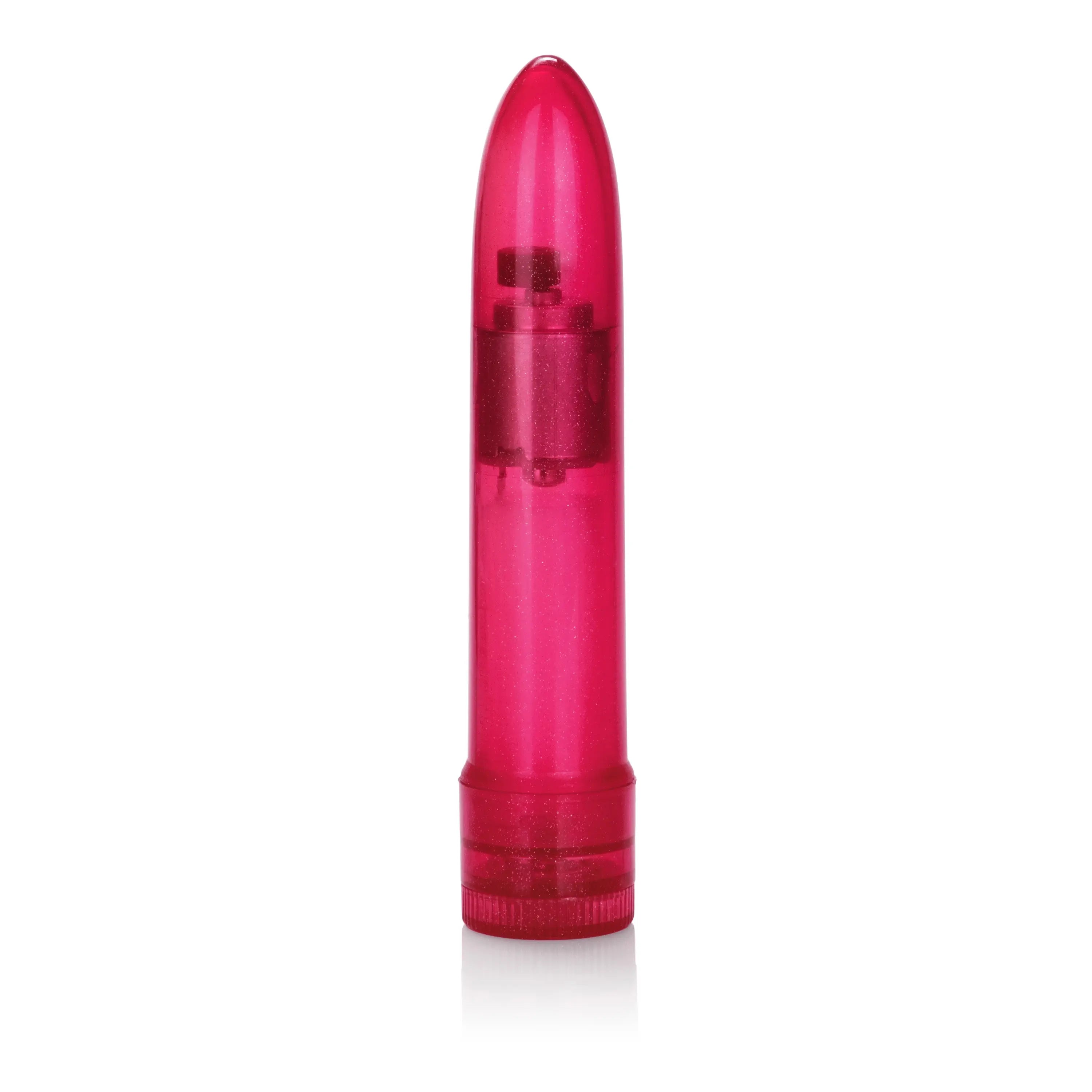 Red lipstick tube with glossy bullet tip