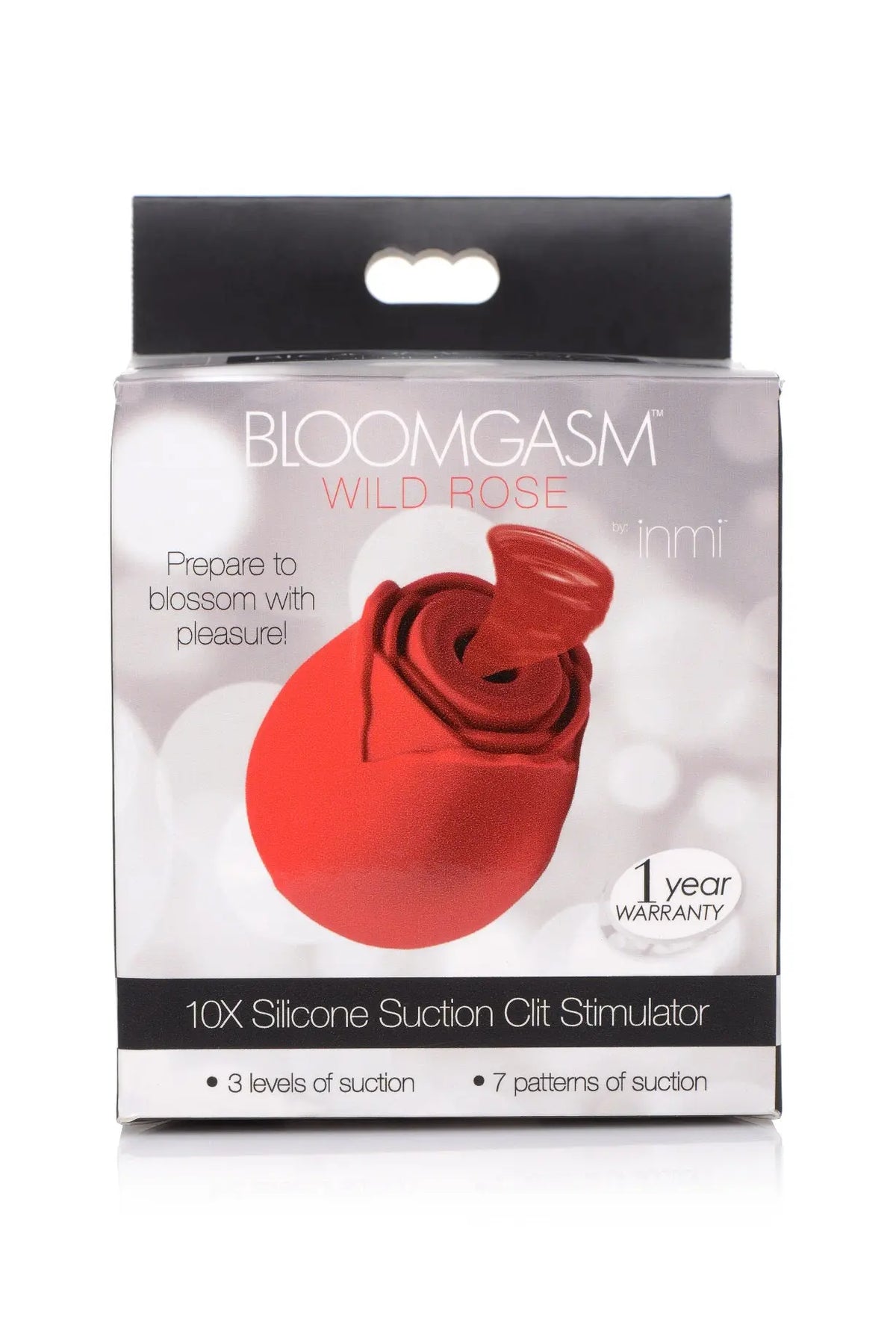 Inmi - Bloomgasm Wild Rose Silicone Suction Stimulator - Red – body-safe materials | Fu'Cha Exotics