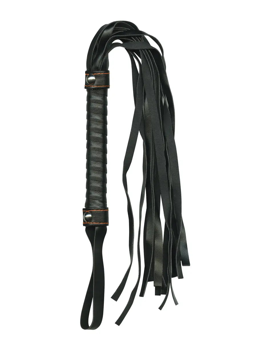 The 9's Orange Is the New Black Whip It - Black – genuine leather | Fu'Cha Exotics
