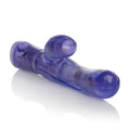 Purple dual exciter massager with two rounded vibration heads