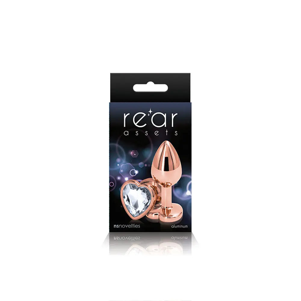 Rear Assets - Rose Gold Heart - Small - Clear – aluminum | Fu'Cha Exotics