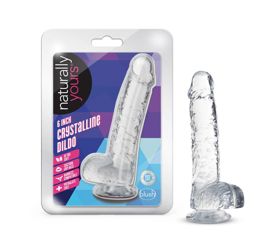 Naturally Yours - 6 Inch Crystalline Dildo - Diamond – body-safe materials | Fu'Cha Exotics